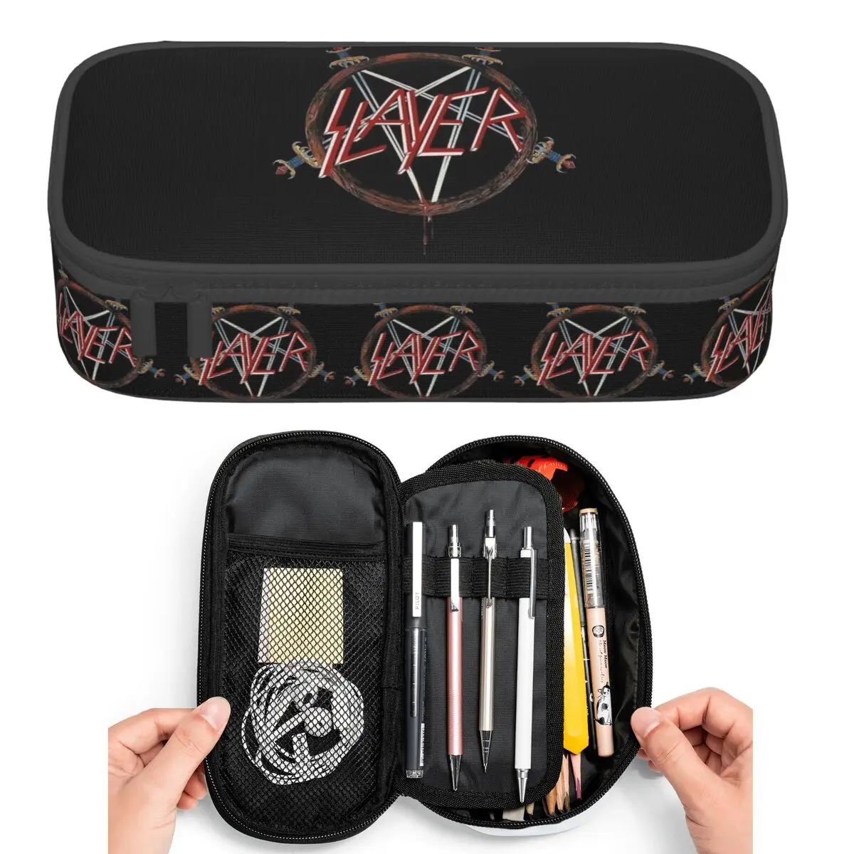 

Slayers Logo Pencil Cases for Students Pen Box Pencil Bag Big Capacity Pencil Pouch Pen Holder