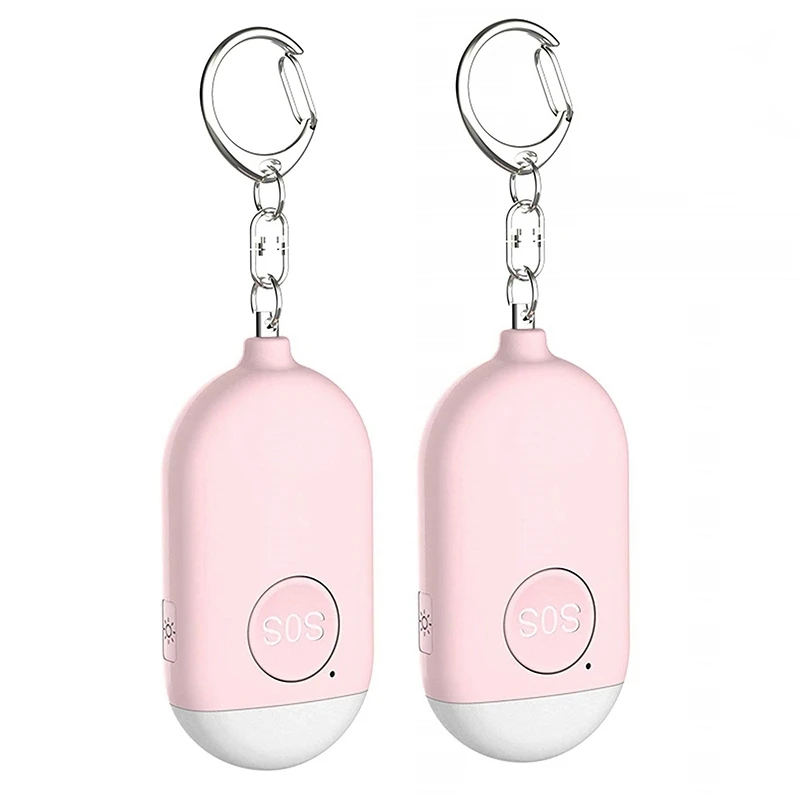 

2X Personal Alarm Rechargeable Emergency Self Defense SOS Alert Rape Whistle Safety Siren For Women Kids Elders