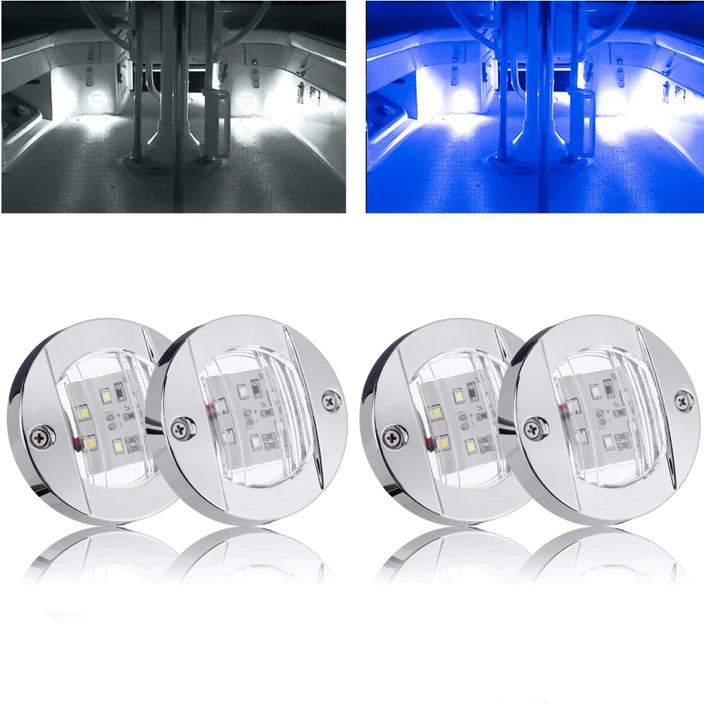 4 Peças Luzes LED 12V para Barco, Luz de Cortesia Interna, Luz de Cabine, Luz de Convés, Luz de Popa para Trailer, Van, Motorhome, Barco, RV
