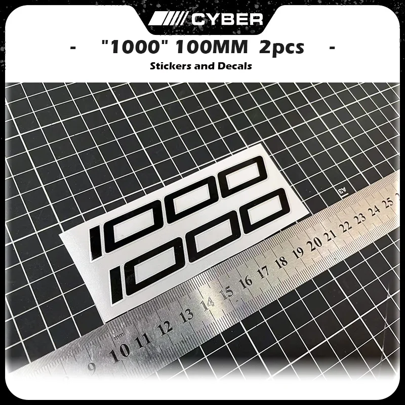 

For ZX-10R ZX10R Z1000 Z1000SX Motorcycle Shell - "1000" Rear Seat Fairing Side Decals Stickers 10CM x 2 Pcs LOGO