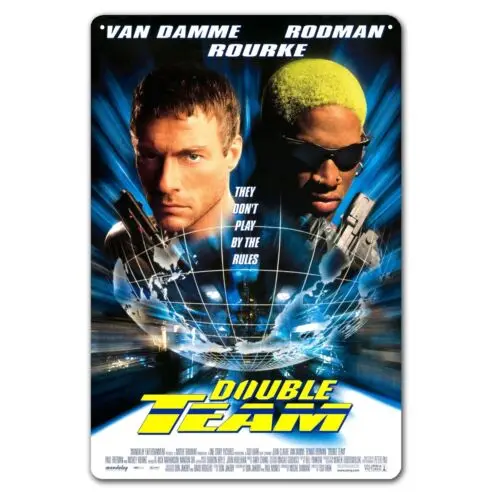 Double Team Jean Claude Van Damme Movie Metal Poster Blechschild 20x30cm