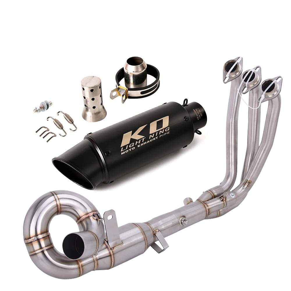 Motorfiets Volledige Uitlaatset Voortrekkende Buis Met DB Killer RVS Voor CFMOTO 675SR 2024-2026 675NK 2025-2026