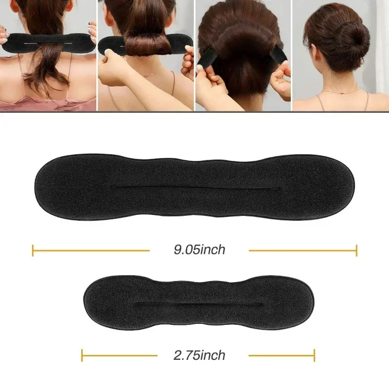 2 pezzi spugna strumento per lo Styling dei capelli creatore di capelli ricci Scrunchie per capelli fascia Twist Donut Bun bigodino donna intrecciare strumenti di acconciatura