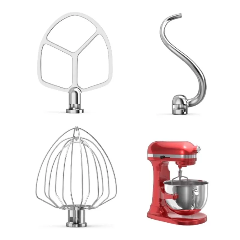 

Для типа S и крючок для лапши, венчик для взбивания яиц, лопатка для перемешивания, нержавеющая сталь, 6QT, кухонная машина, комбинированные аксессуары