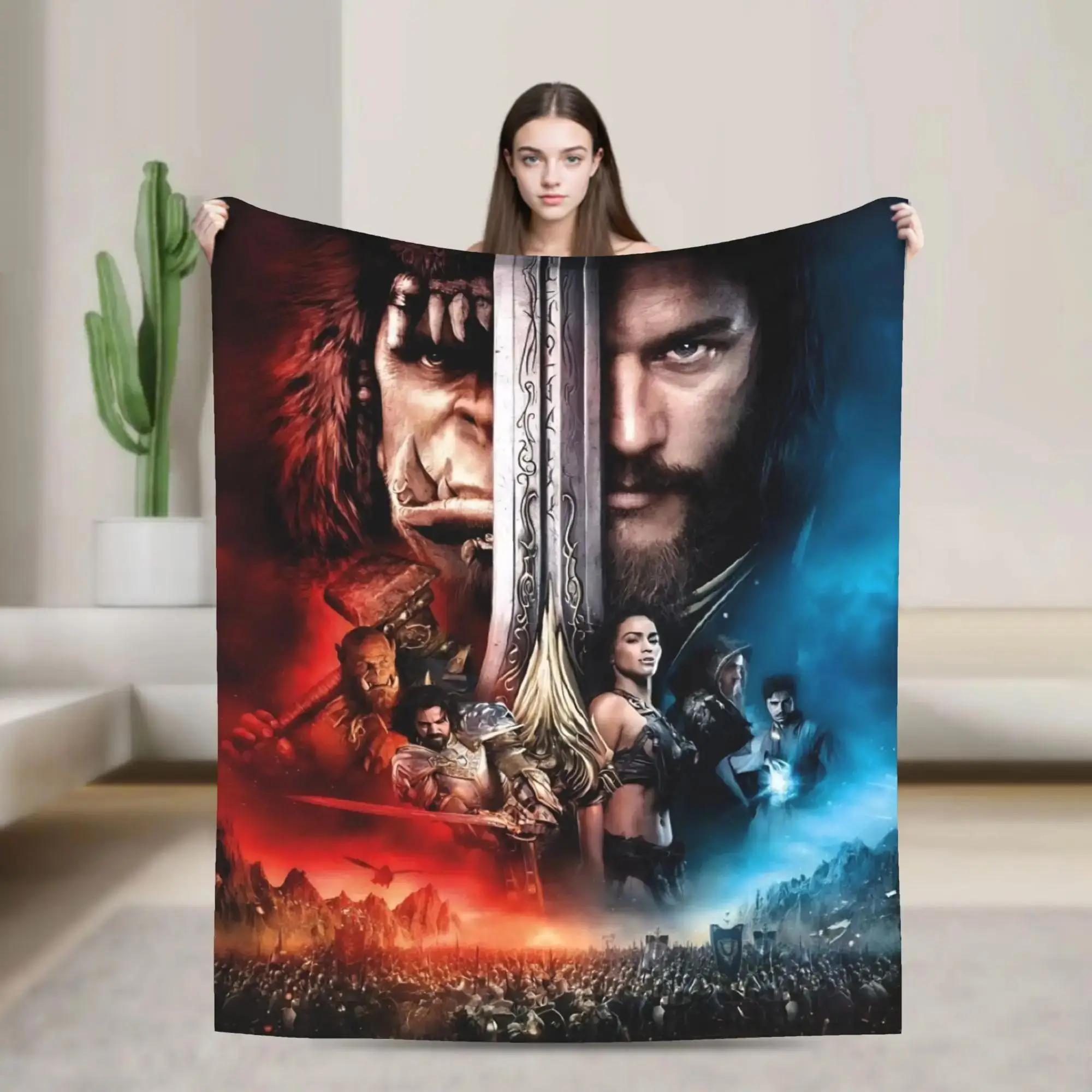 

Плед World of Warcraft: Мягкий, теплый флисовый плед для кровати, дивана, кемпинга, игр, домашнего декора, подарок