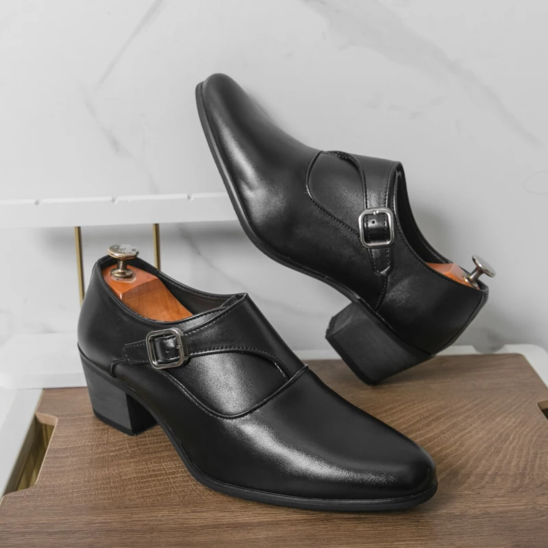 

Business Men Formal Shoes Black White Men One-foot Casual Comfortable Elegant and Fashionable Leather Shoes Size 38-46 Men Shoes