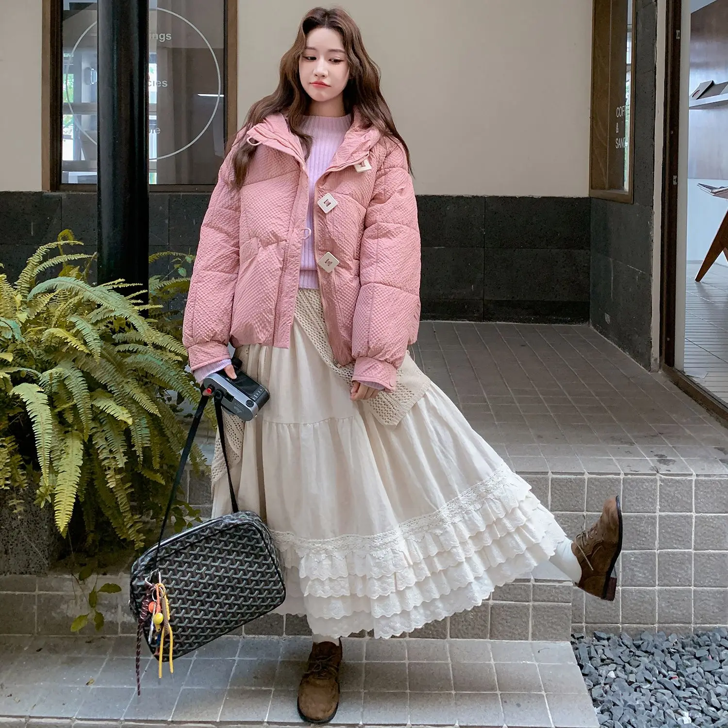 سترات باركاس للسيدات والفتيات قصيرة للخريف قابلة للتعديل مبطنة بالقطن الحيوي بجيب مزدوج على شكل حرف a حجب بيج مرن للرياضة