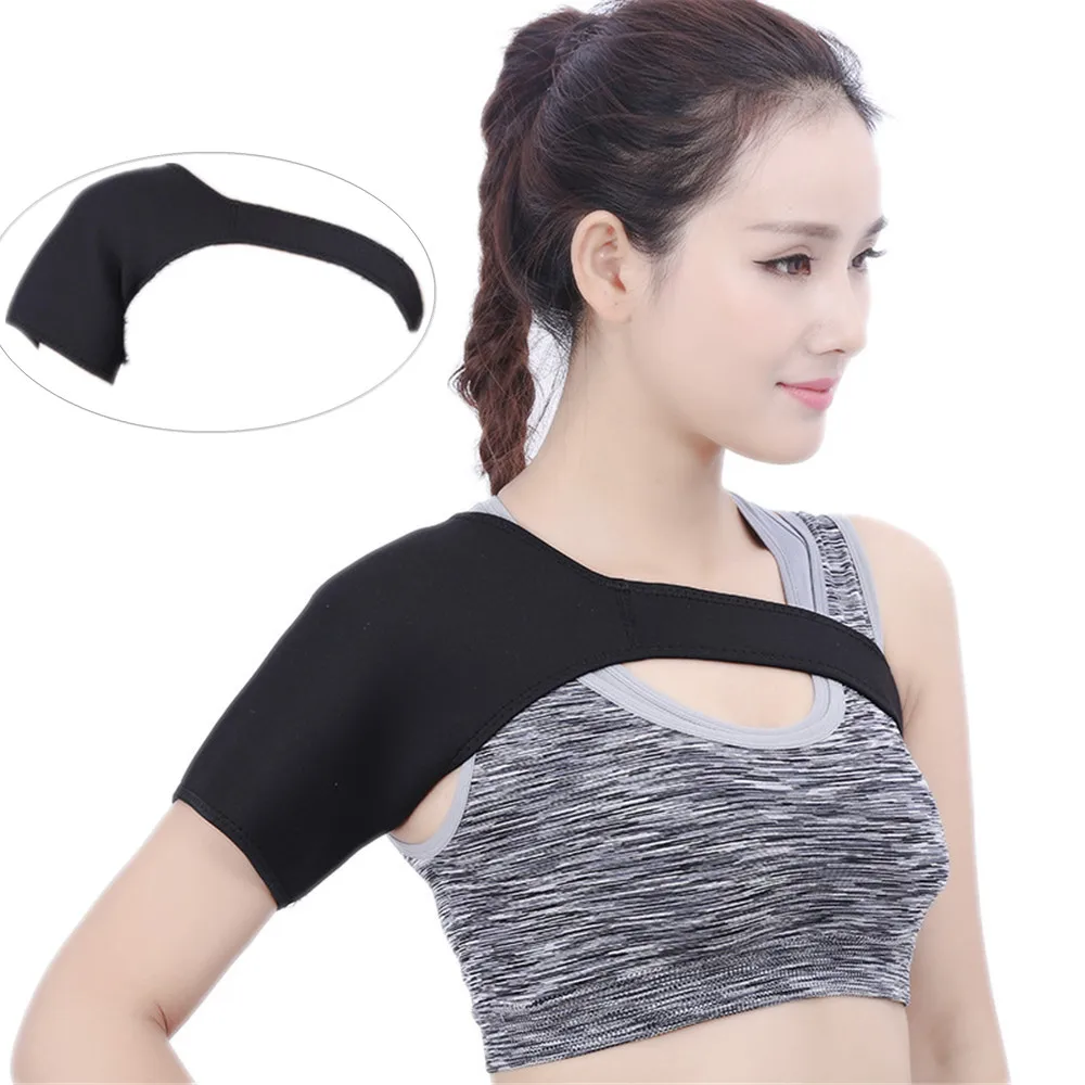 1Pc Adjustable Shoulder Brace Pressure Pad Bandage Bodybuilding Equipment Relieve Joint Pain Durable Elastic Anti Pulling Injury