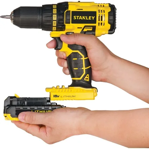 Stanley SCD201D2K-TR Cordless Hammer Drill, Yellow/Black