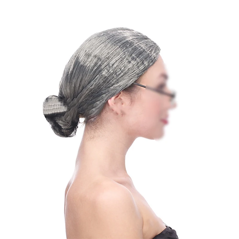 Old Lady Wig Silver Grey Short Natural Wig Cosplays Party Wigs Dance Party Props Headdress Granny Halloween Masquerade Wig NEW