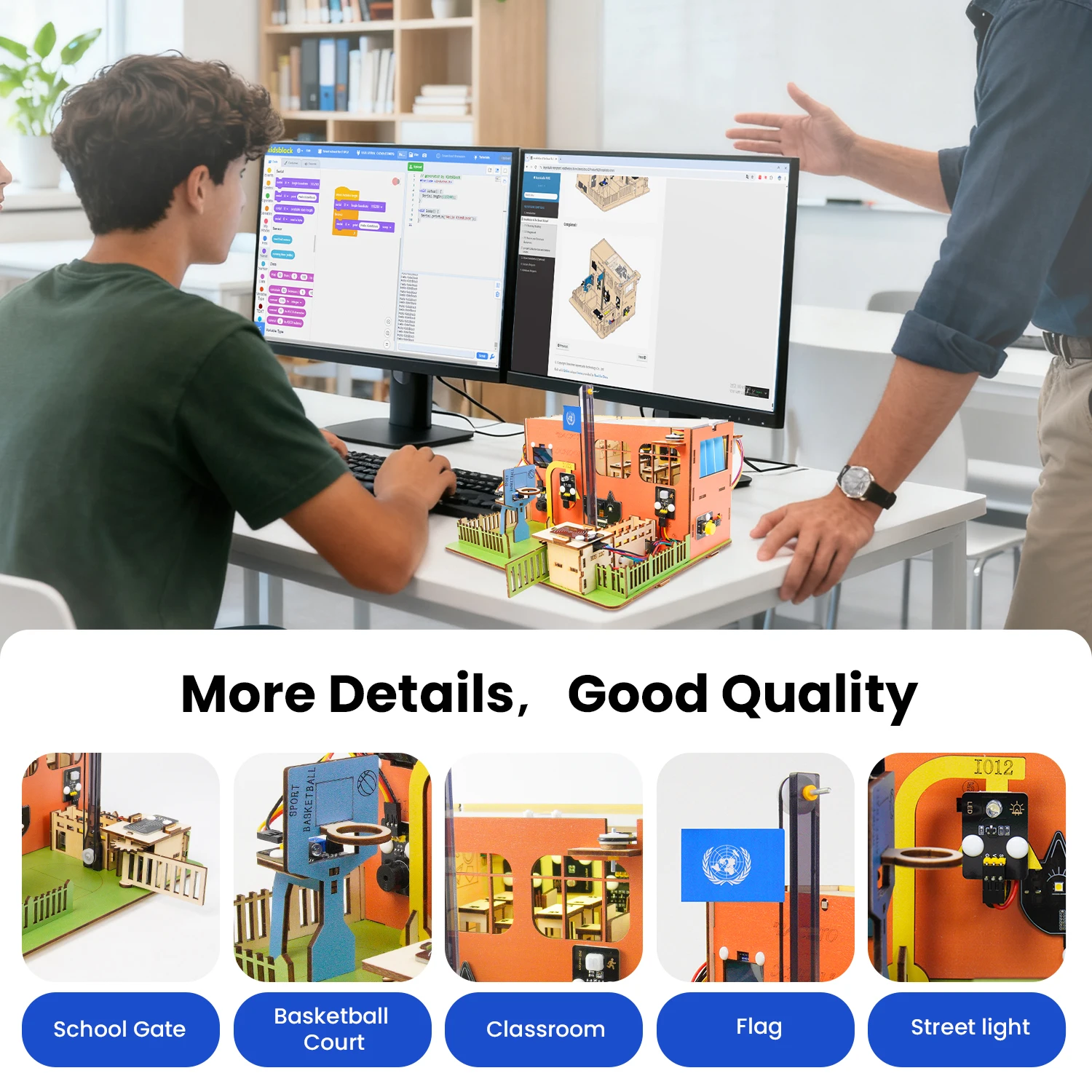 Imagen 6: Keyestudio ESP32 DIY Kit de aprendizaje escolar inteligente Kit educativo STEM + 31 proyectos para Arduino ESP32 soporte de programación gráfica