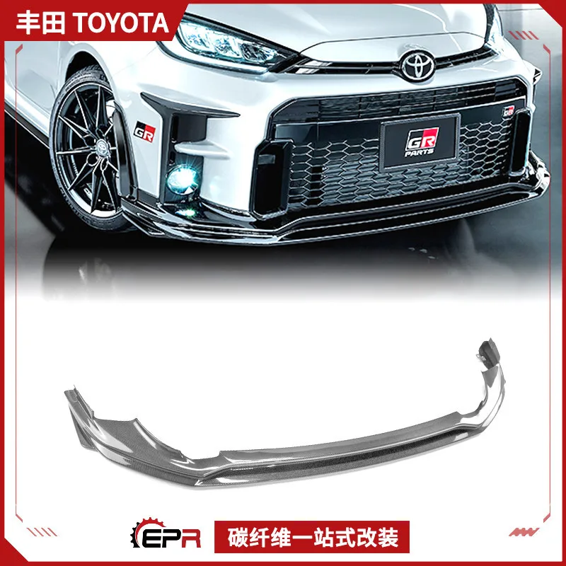 

Подходит для Toyota YARIS GXPA16, модифицированная передняя губа из углеродного волокна GR, небольшая окружающая OE-головка, передняя лопата, подбородок