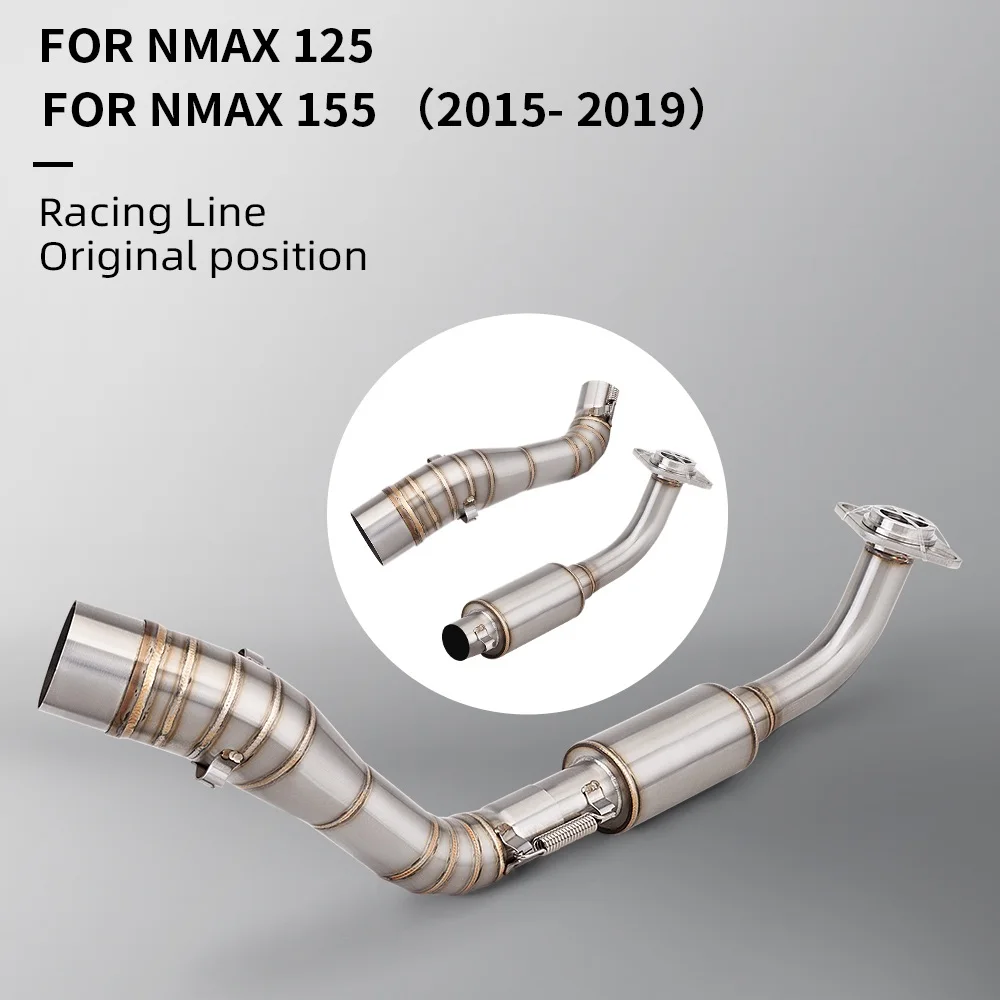 ماسورة عادم الدراجة النارية من الفولاذ المقاوم للصدأ لـ (2015-2019) NMAX125 NMAX155