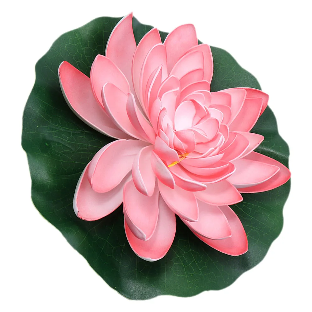 

Artificial Lotus 17cm Pale Artificial Pond Plants Pink Floating Decor Pond Plants Aquarium L scape Fake Leaves Lily