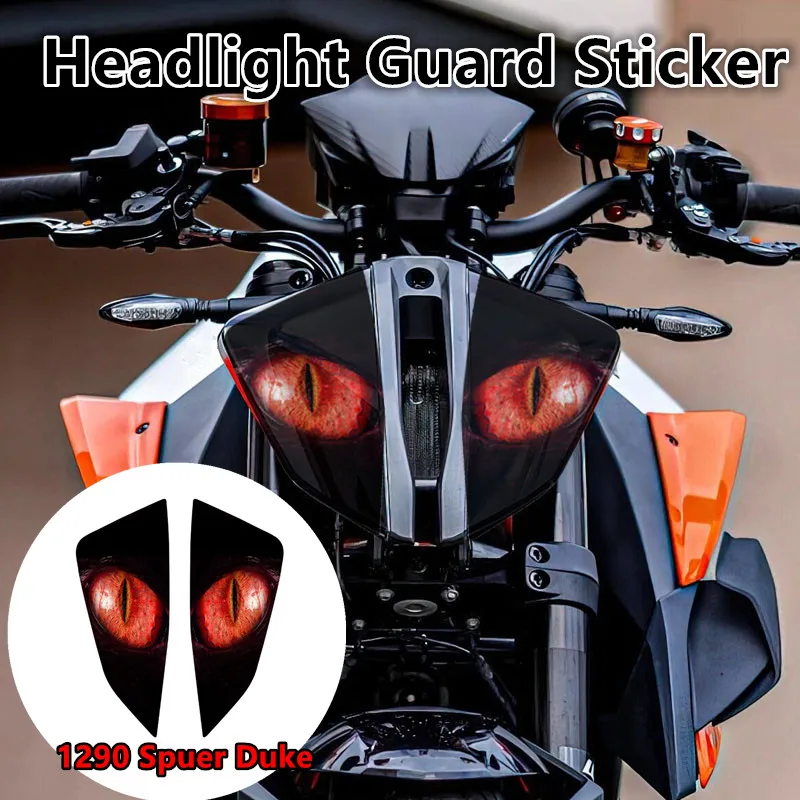 

Motorcycle Headlight Sticker Fit For 1290 Super Duke R Decals Headlight Guard Sticker Guard Head Light Protection