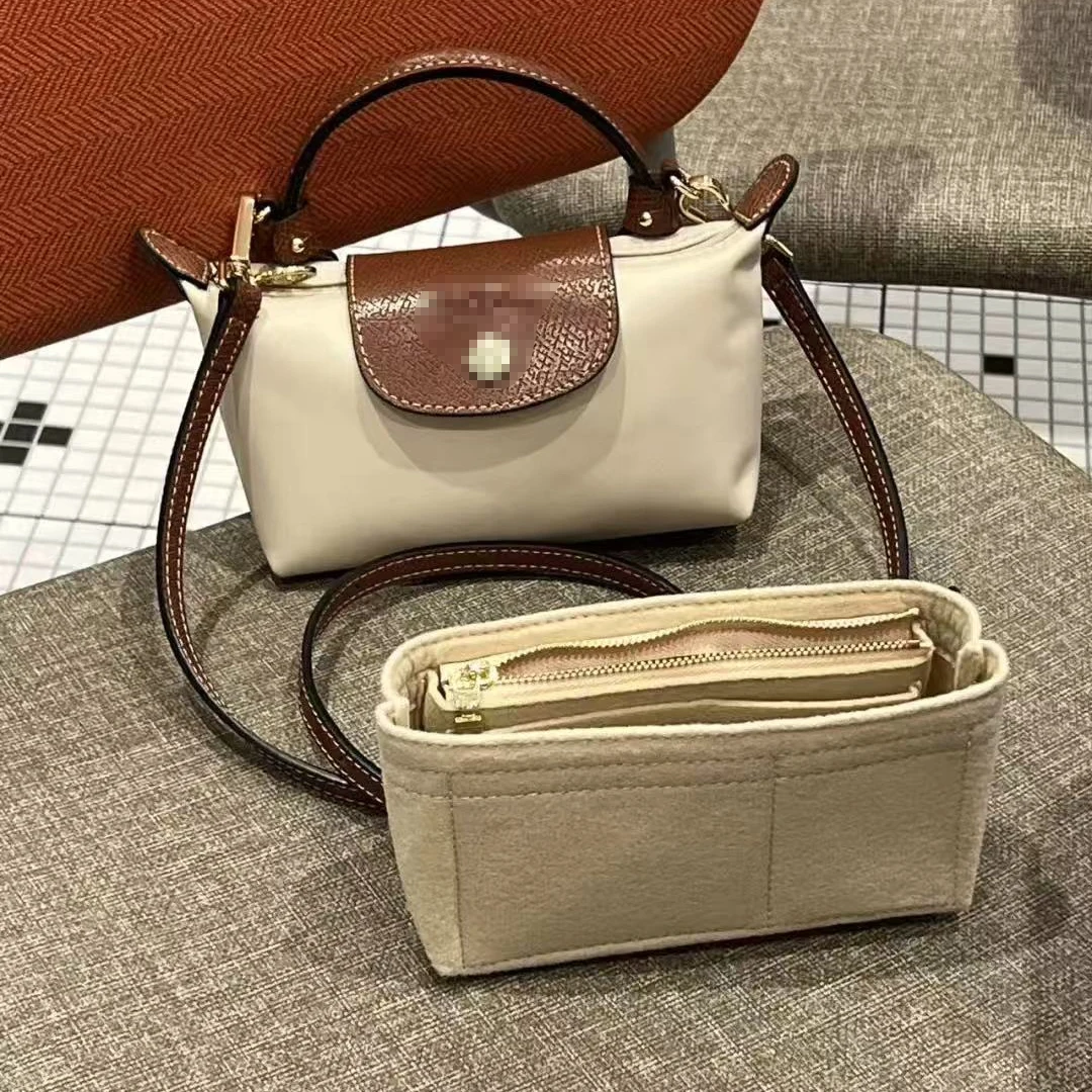 Longchamp Mini Le Pliage Organizador, Fit Small Tote Bag, armazenamento e revestimento do forro, Bolsas Inserir, Adequado