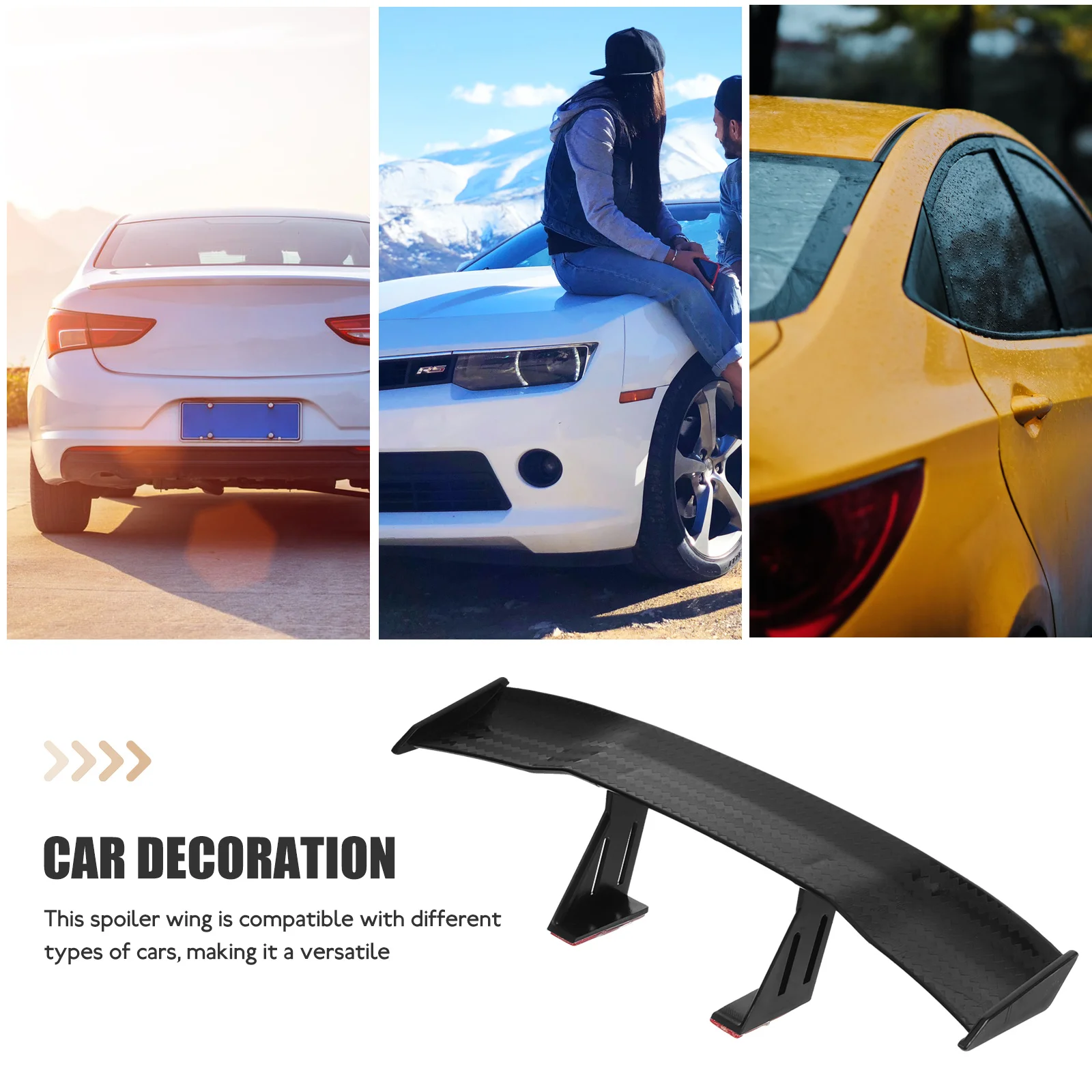 Automobile Tail Car Wing Spoiler Rear for Suitcase Small Frp Accessories Exterior Carbon Fiber