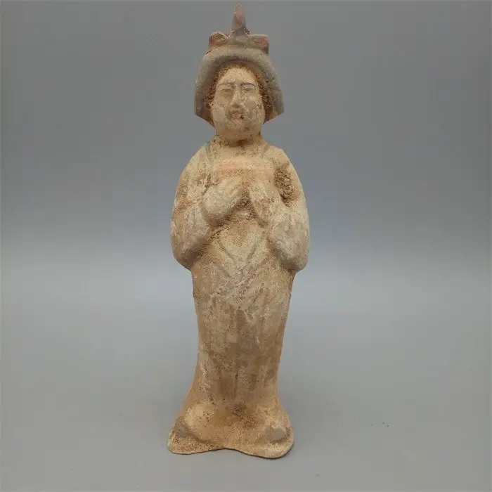 Old Collection Tang Dynasty Style Unearthed Imitation Antique Tang Sancai Pottery Beauty Statue Ancient Porcelain Decor
