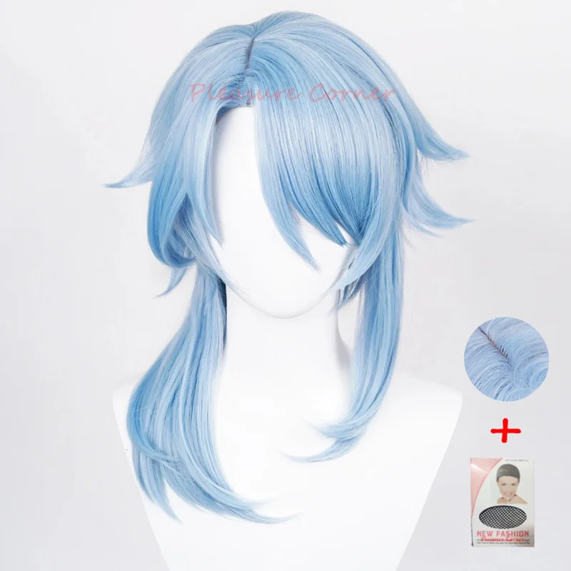 Simulation Scalp Genshin Impact Kamisato Anime Cosplay Wig Heat Resistant Synthetic Ayaka Brother Ayato Wigsr,7;k'2.s;9,