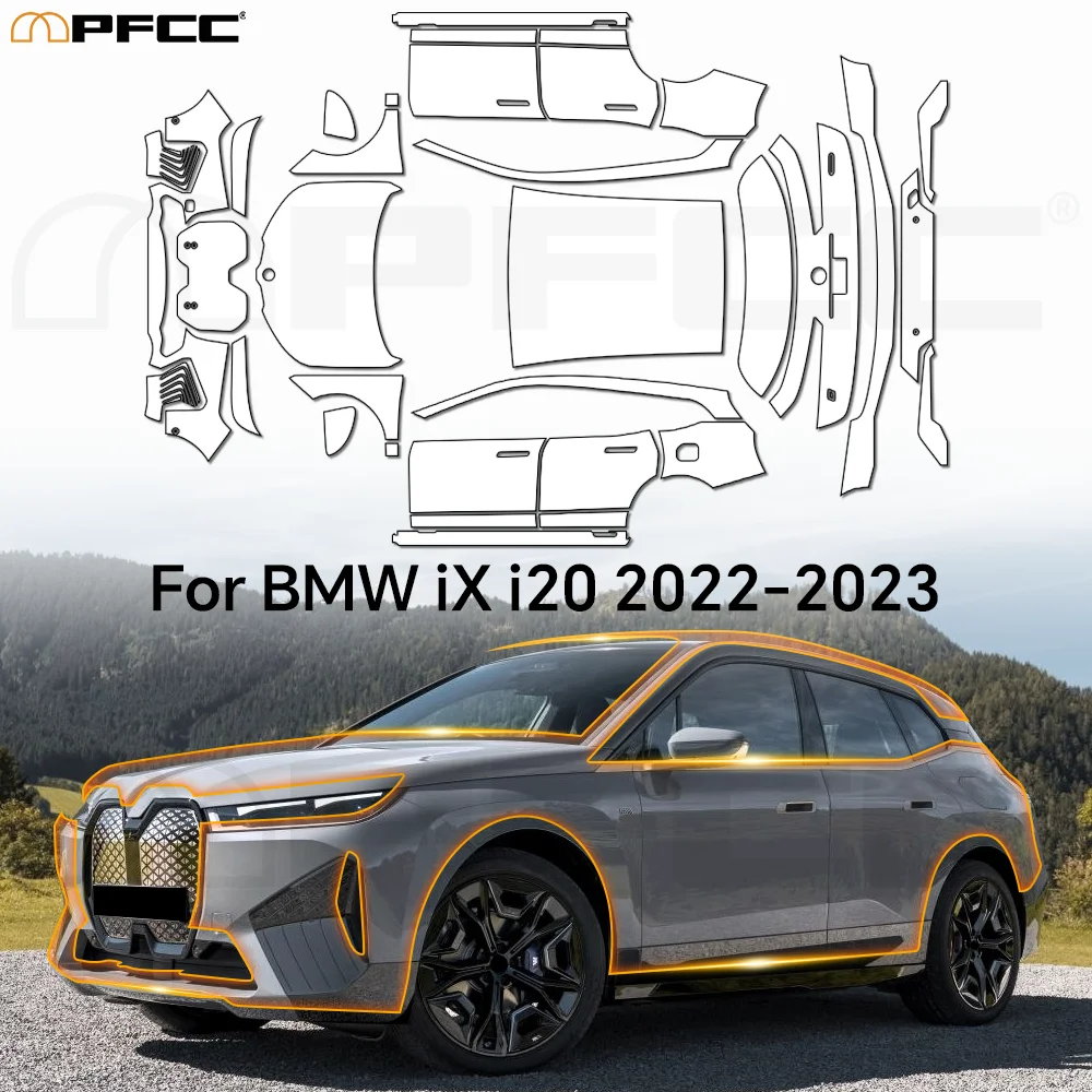 

Прозрачная защитная пленка TPU PPF для полной защиты кузова автомобиля BMW iX i20 2022 2023, самовосстанавливающаяся, устойчивая к царапинам, водонепроницаемая прозрачная пленка.