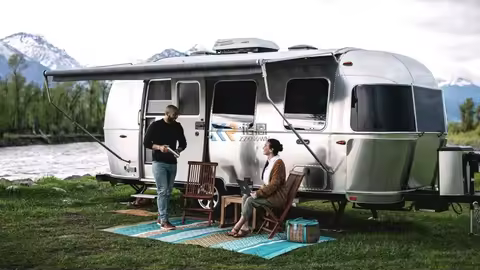 Retro Camping Caravan Price Rv Camper Luxury Motorhomes Camping Trailer Travel Aluminum Travel Trailer