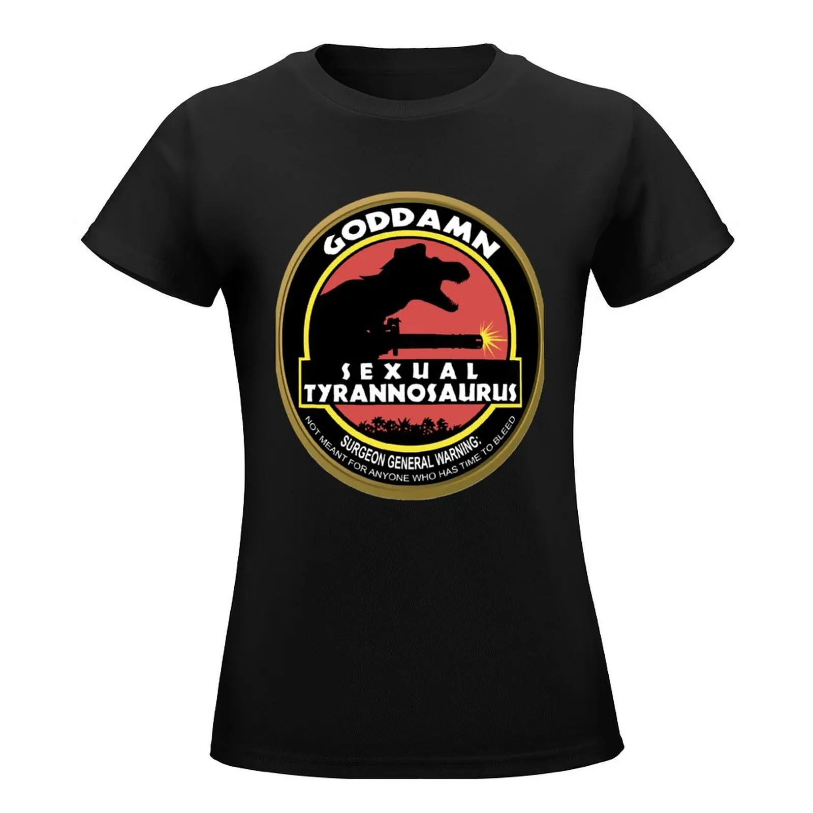 Sexual Tyrannosaurus T-Shirt cute clothes tees animal print hippie clothes Women's cotton t-shirt