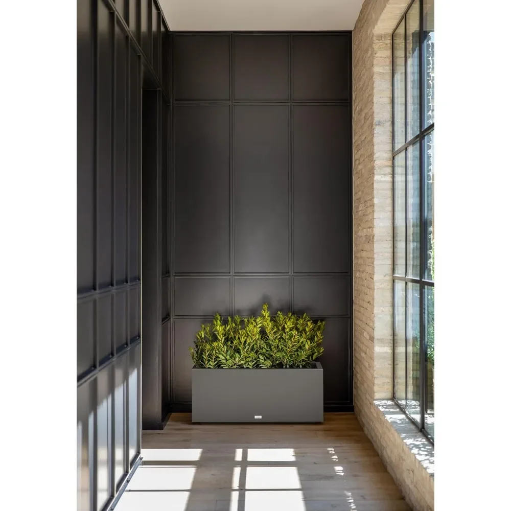 Большой прямоугольный открытый комнатный кашпо - прочный устойчивый к атмосферным воздействиям кашпо для патио и крыльца |   Прочный садовый декор