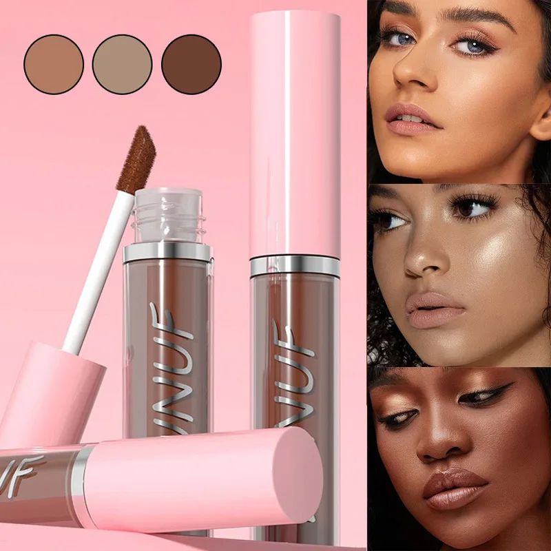 Dark Matte Liquid Contour Stick Natural Shadow Concealer Waterproof Lasting Contouring Wand V-face Shaping Face Outline Bronzer