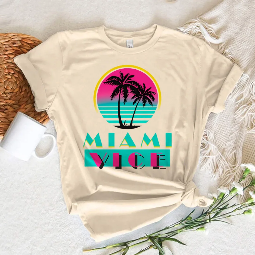 Miami Vice t shirt women graphic t-shirts female y2k funny clothes