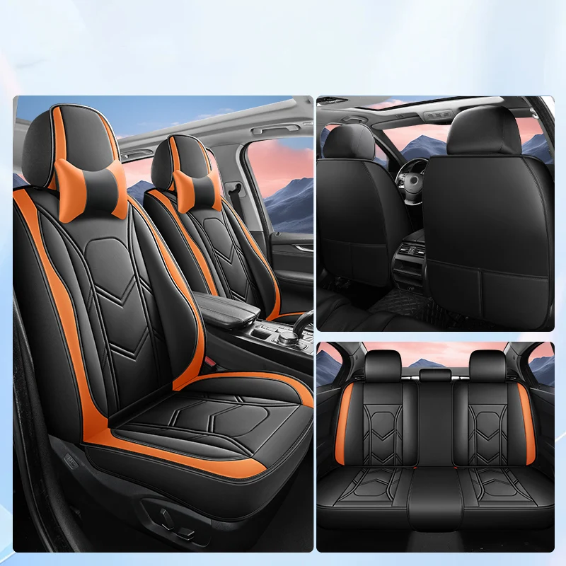 

Full Set Car Seat Cover For Fiat Toro Bravo Freemont 500X Argo Toyota Wish Hilux Prius Auto Accessories Waterproof Protection