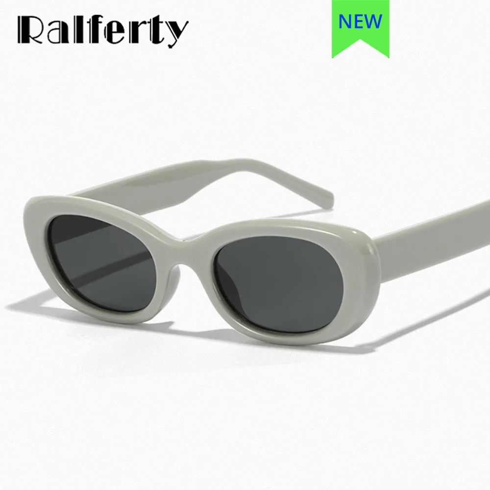 Ralferty Futuristic y2k Oval Sunglasses Women Men Gray Punk UV400 Mirror Wrap Female Retro Black Leopard Sun Glasses Shades 2023