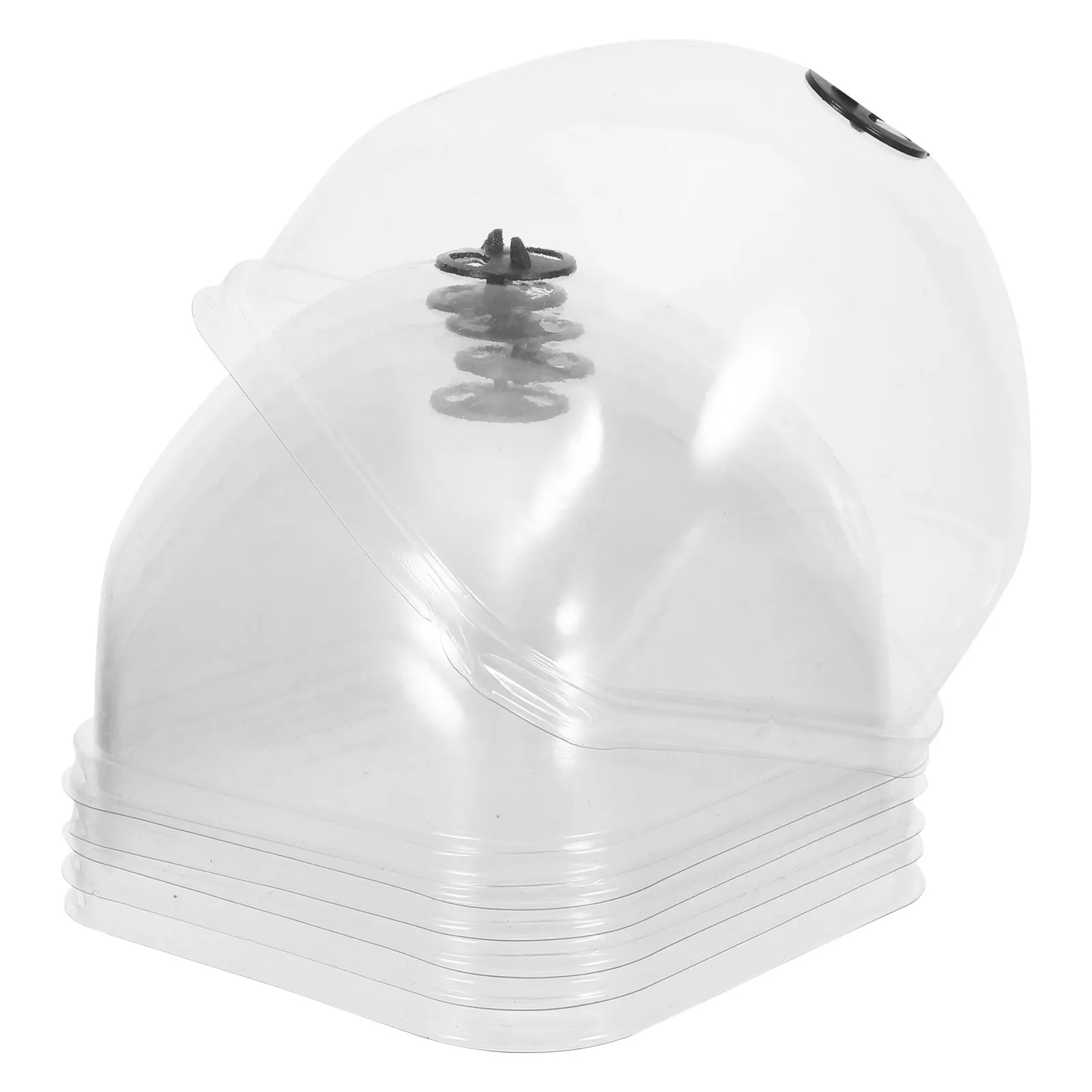6Pcs Plant Humidity Dome Garden Cloche Protection Plants Cover Seedling Greenhouse Dome Clear Breathable Plant
