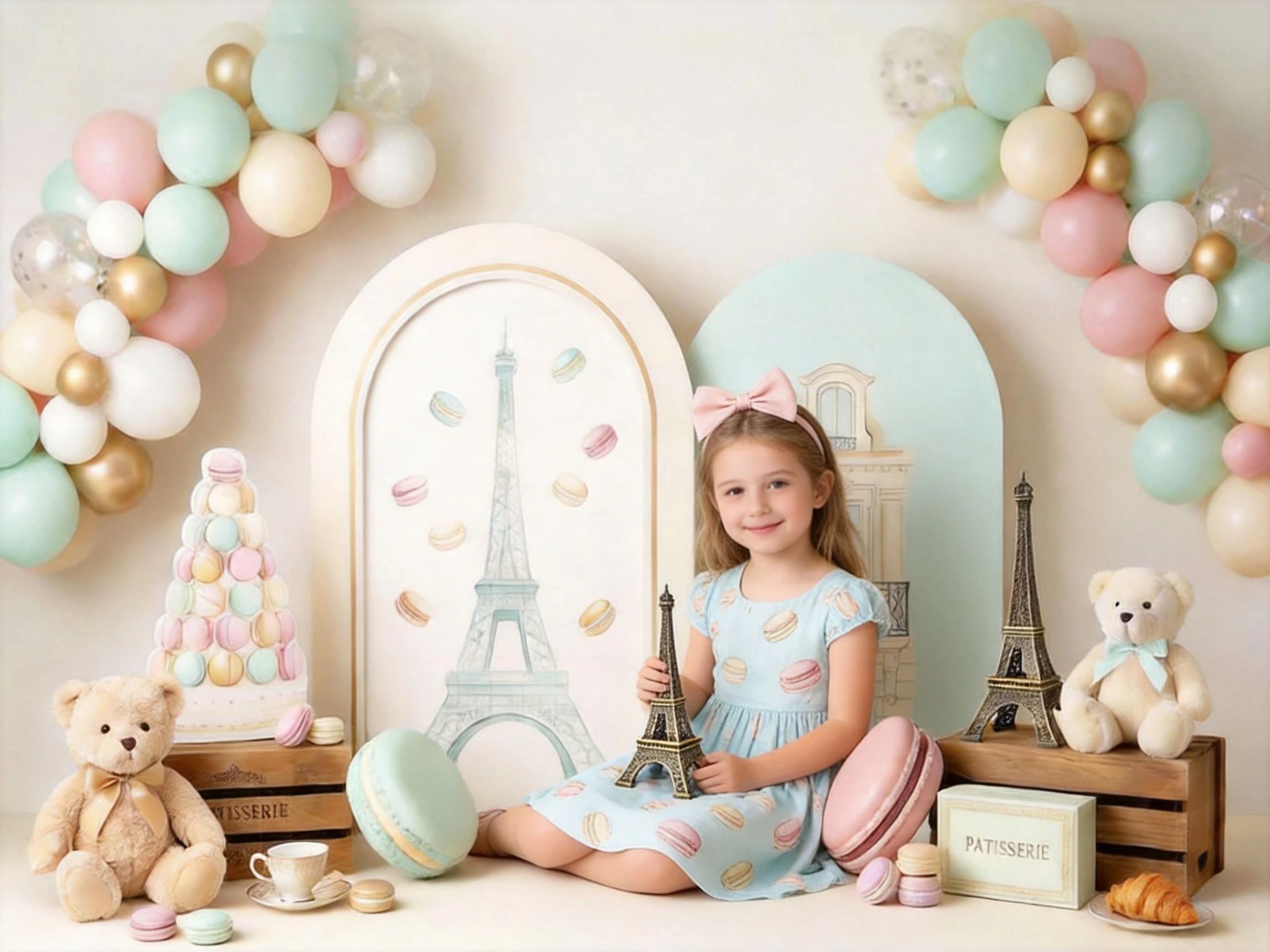 Colorful Multiple Different Themes Bohemian Arch Balloon Newborn Baby Kids Portrait Photography Backdrop Photo Studio Background