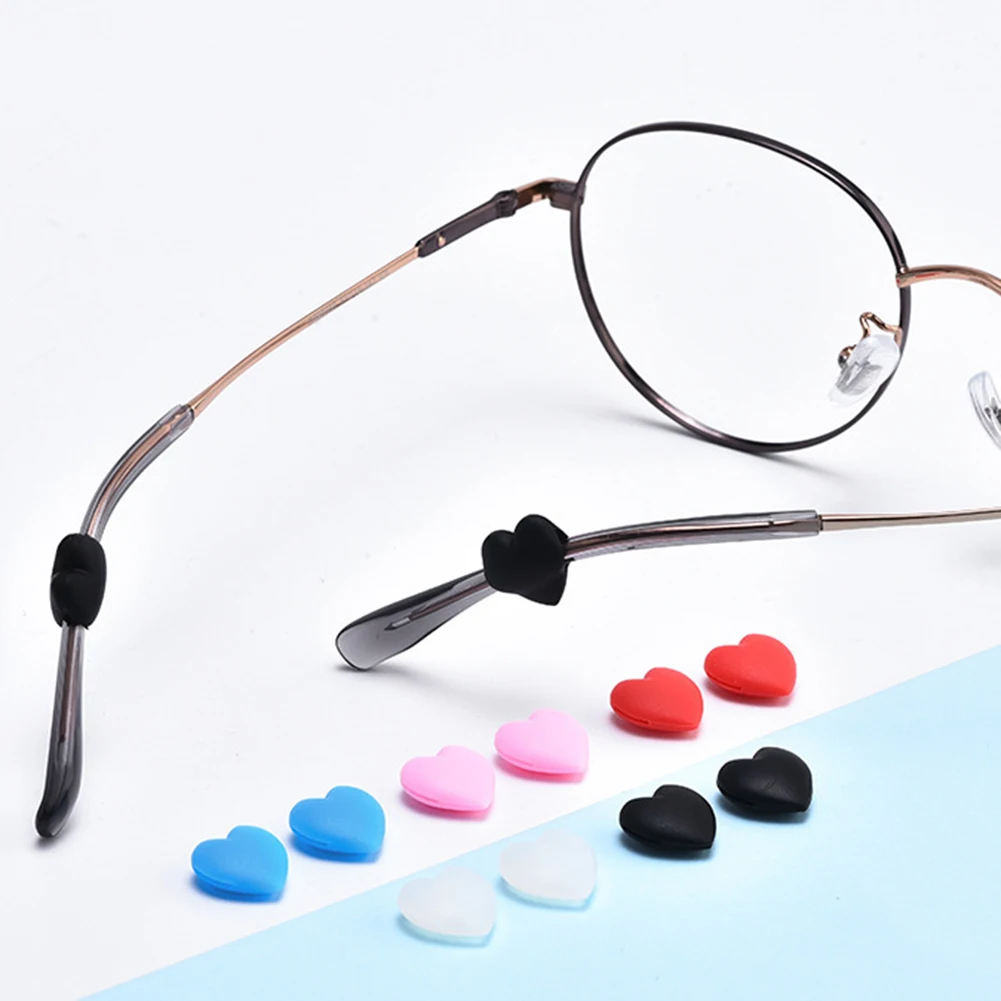 2PCS Anti-slip Silicone Ear Grip Glasses Eyeglasses Leg Ear Hook Stopper Bracket Fastener Accessories Temple Tip Eyewear Holder