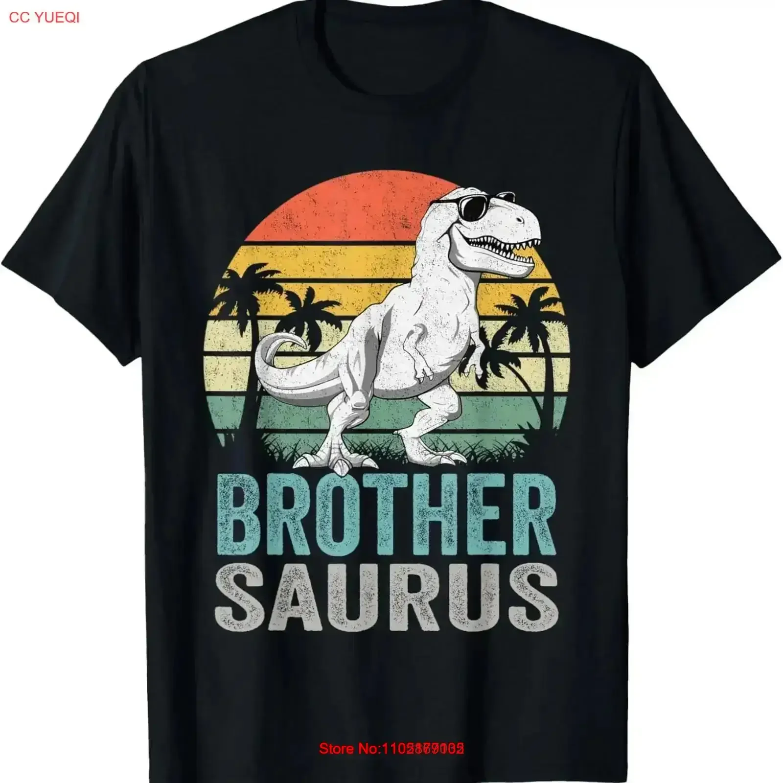 Brothersaurus T Rex Dinosaur Brother Saurus Family Matching Shirt vintage Washed Soft Versatile streetwear homme vintage