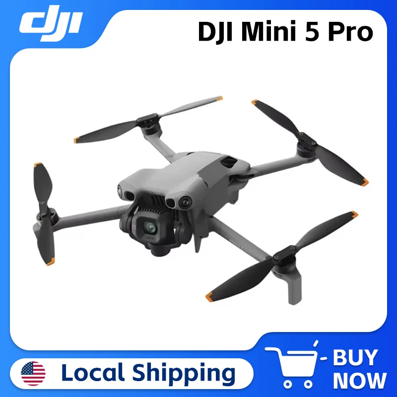 DJI Mini 5 Pro All-In-One 1-Inch Large CMOS Mini Camera Drone features an ultra-light, palm-sized foldable design