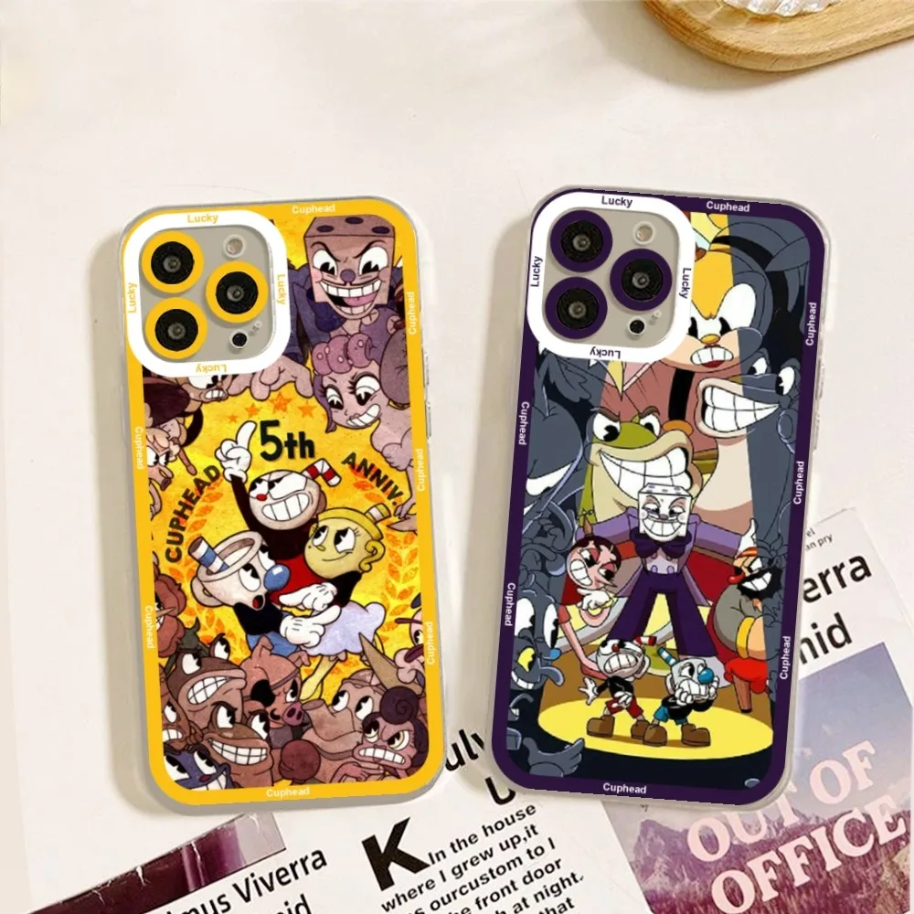 Игровой чехол Cuphead для телефона iPhone 11,12,13,14,15,15 pro,13 promax,14 plus,15 mini