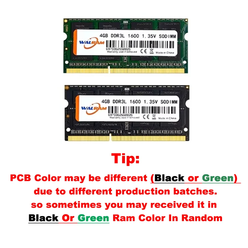 Walram DDR3 1600MHz Memoria RAM DDR3L 8GB 4GB 1333Mhz 1.35V 1.5V 240pin Sodimm Internal Laptop Memory RAM DDR3 1600 For Notebook image 6