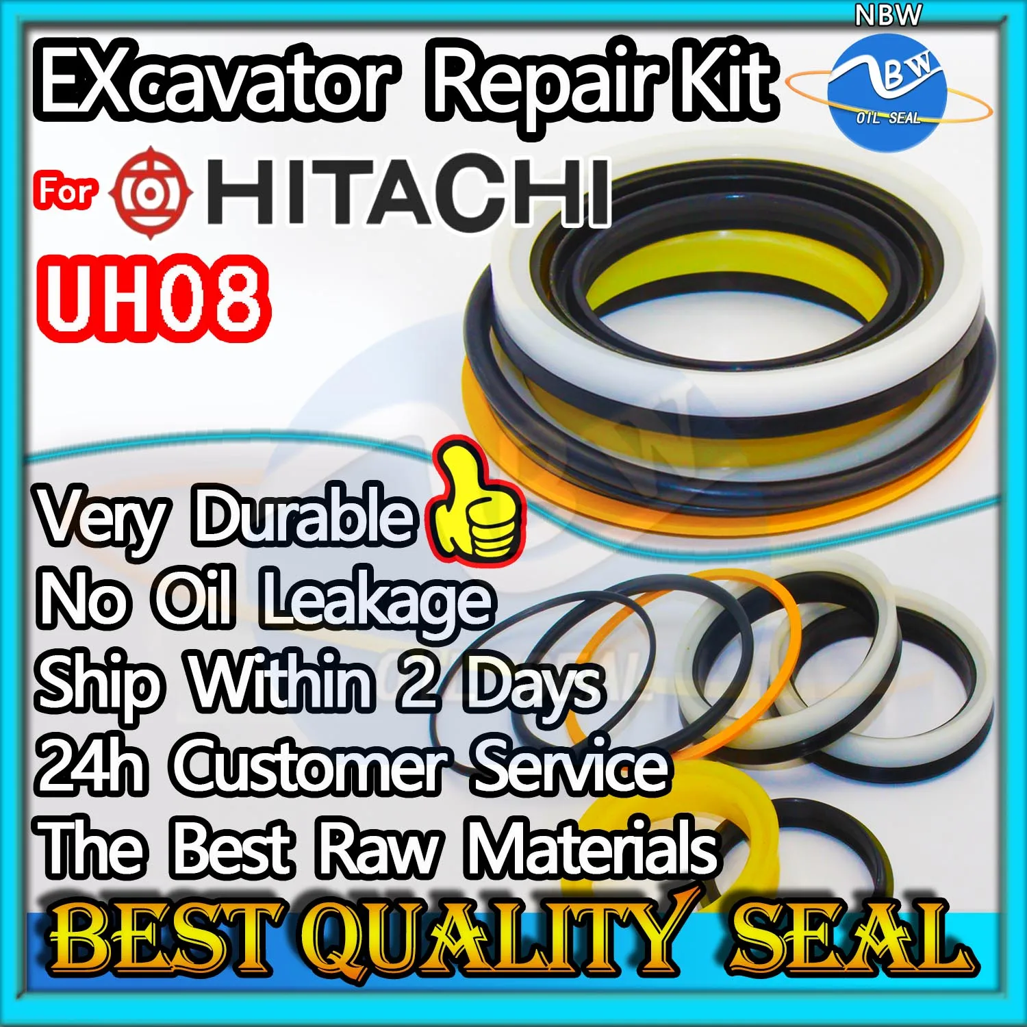 

For Hitachi UH08 Repair Kit Excavator Oil Seal Center Joint Gasket Nitrile NBR Nok Washer Skf Service Orginal Quality Track Tool