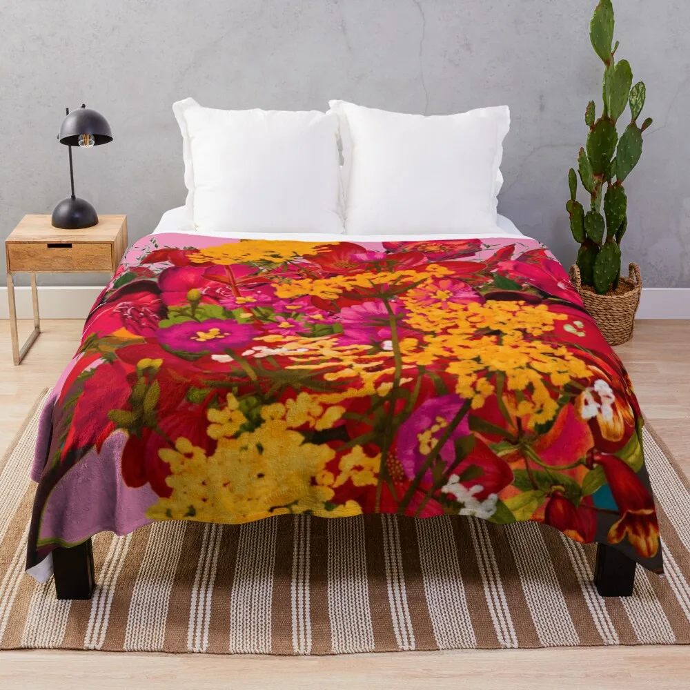 Full Bloom Throw Blanket Flannels Soft Big Blankets