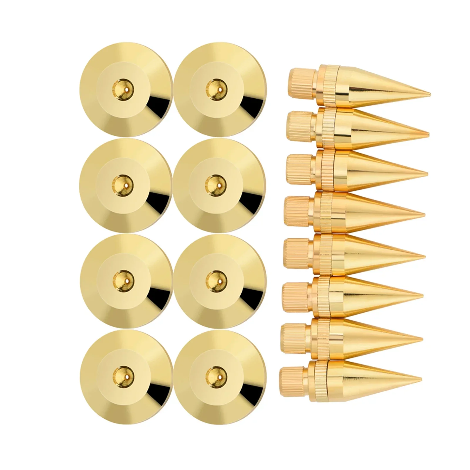 8 Pairs 6 x 36MM Copper Speaker Spike Isolation Stand Base Pad Feet Mat