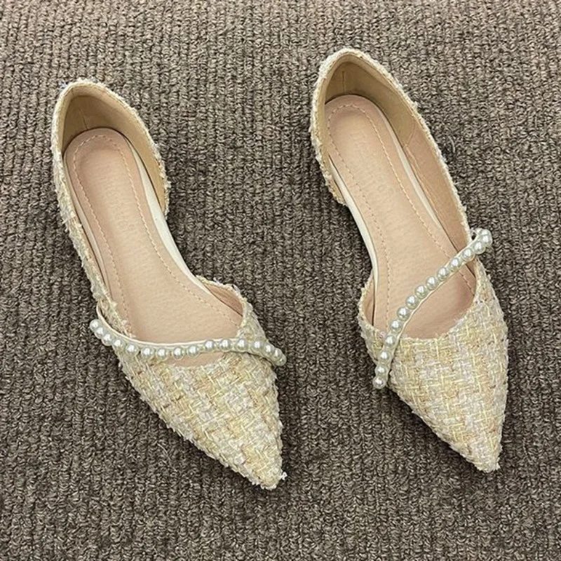 Korean Version Shallow Mouth Spike Low Heel Bridal Shoes 2023 New Fashion All-match Solid Color Wedding Womens Shoes Summertime