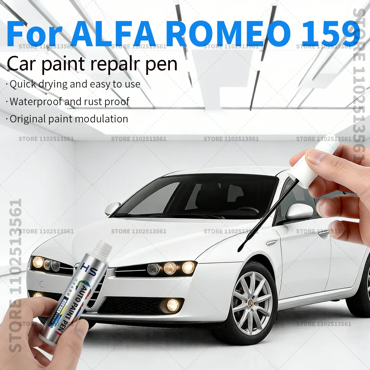 

Ручка-корректор для ремонта лакокрасочного покрытия ALFA ROMEO 159, средство для удаления царапин, аксессуары для автомобиля, синий металлик, красный, полярный белый, черный, серый, зеленый