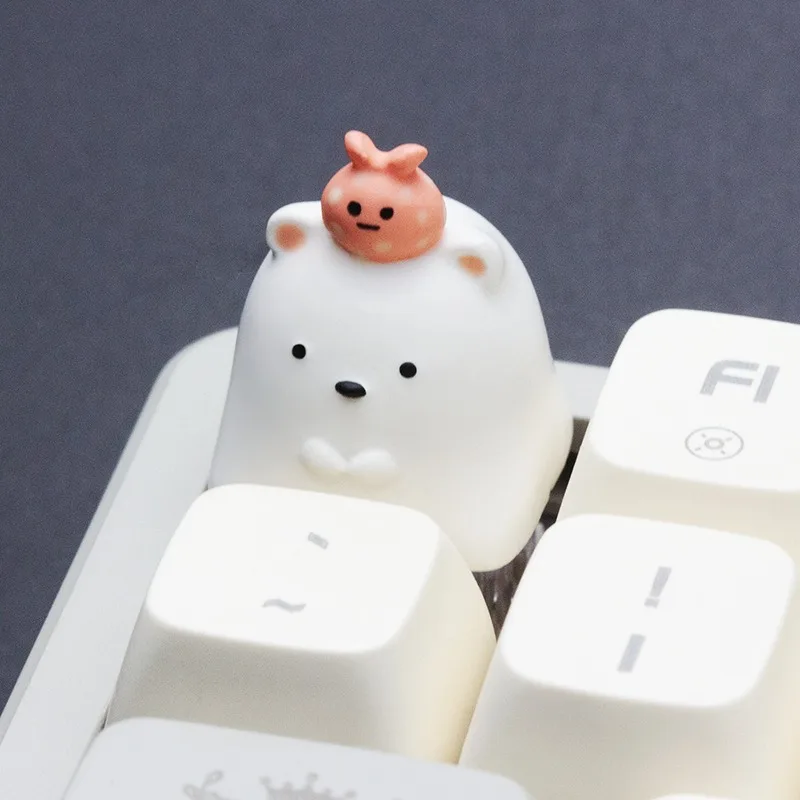 Sumikkogurashi Artisan Keycap Custom Handmade Personalized Resin KeyboardCap Cute Anime KeyCap for Mechanical Keyboard Cherry MX