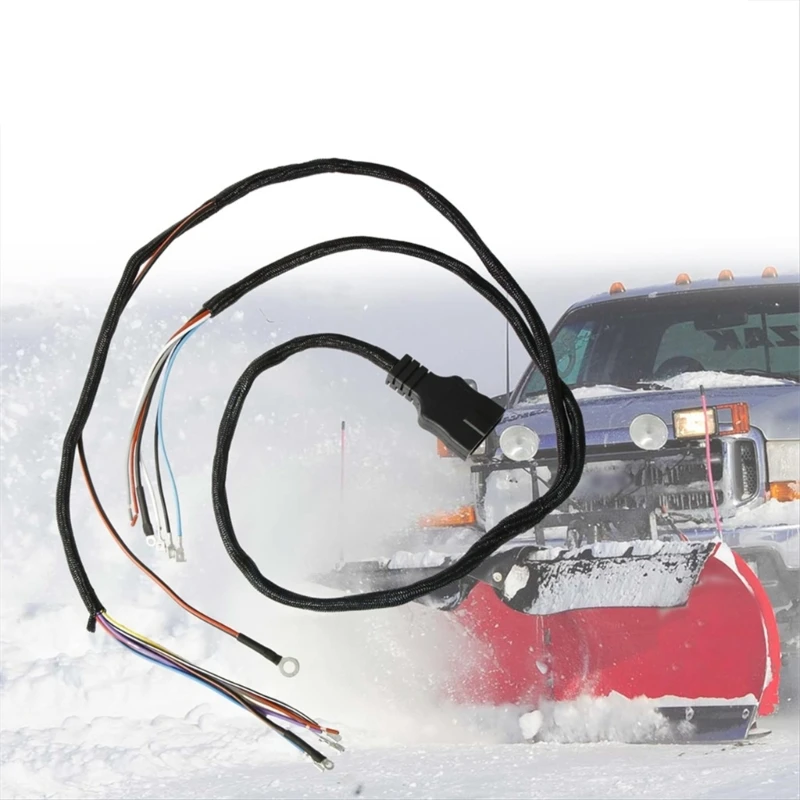 R58D Sturdy Efficient 11 Pin Plow Side Light Wiring Harness Cable for Western SnowEx Snowplows 26347 26377 Easy Installation