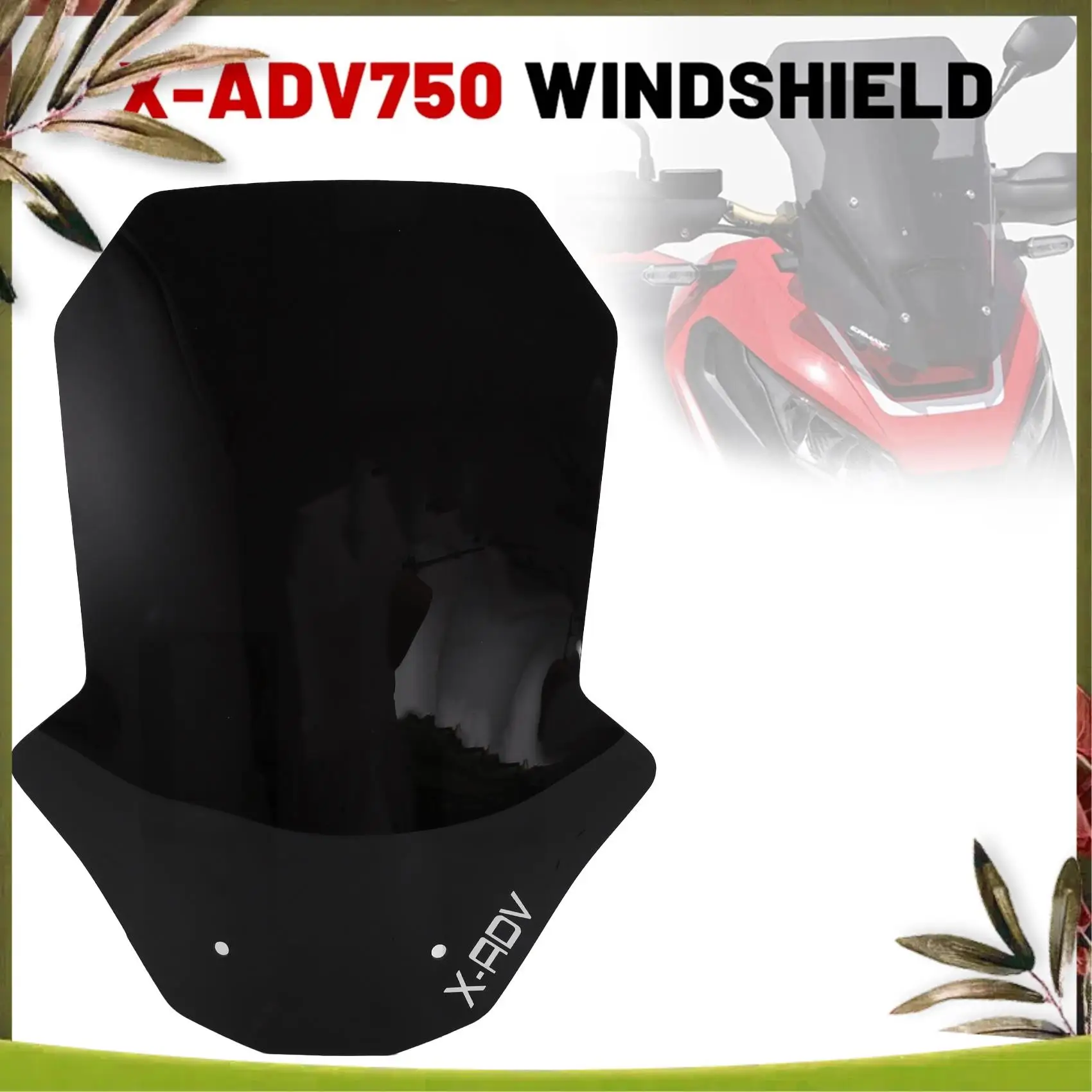 

AB98-Black Motorcycle Windscreen Windshield Fit For Honda X-ADV750 XADV 750 2017- 2020 X-ADV 750 2018 2019 Visor Deflector