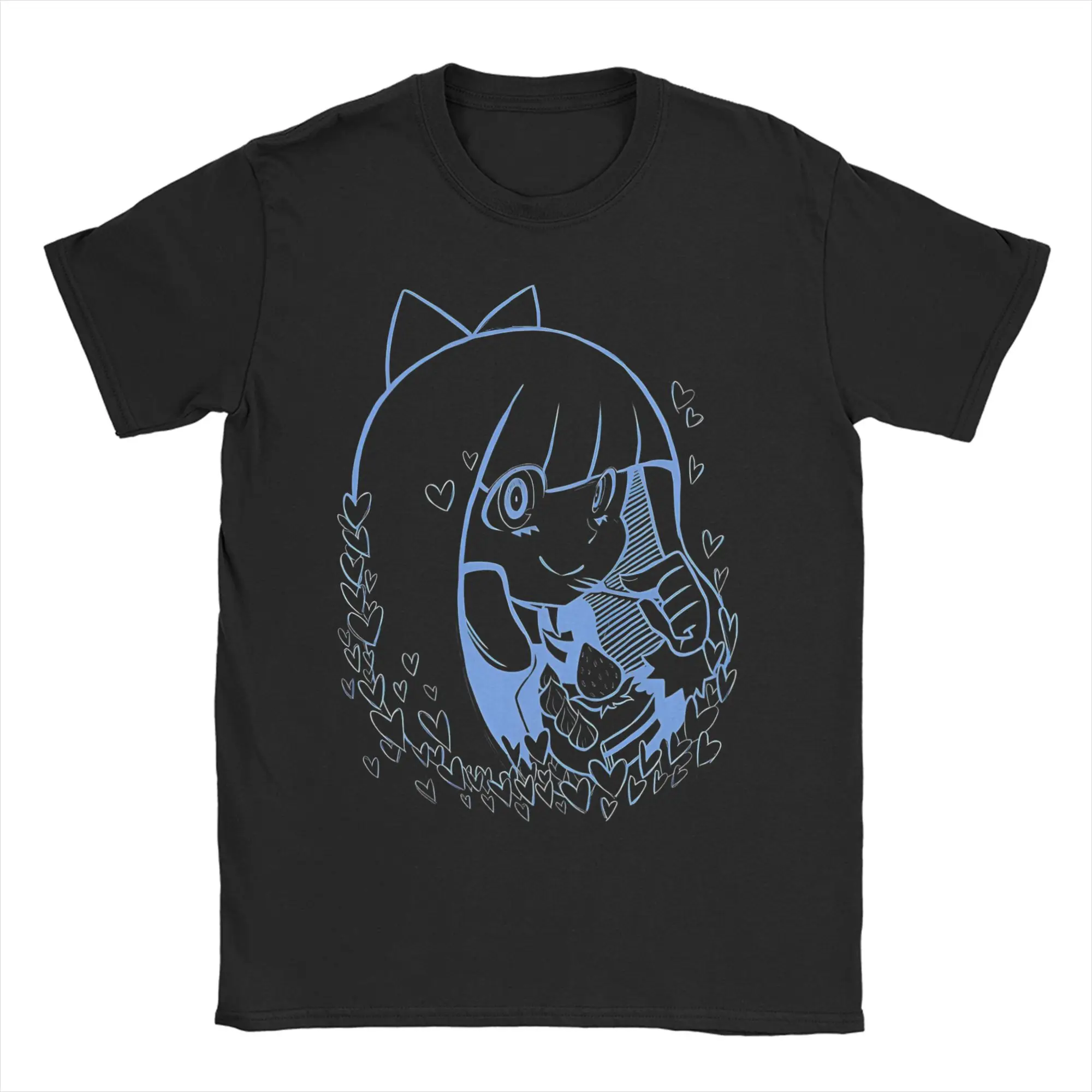 Panty Stocking with Garterbelt Men Women T Shirts Anime Tee Shirt Short Sleeve Crew Neck T-Shirts Pure Cotton Printing Clothing
