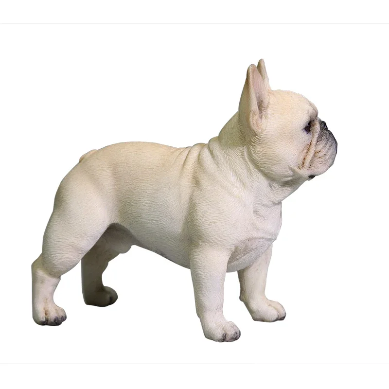 JXK 1/6 Scale Resin French Bulldog Model Simulation Delicate Pet Dog Model for 12 Inch Action Figure Toys