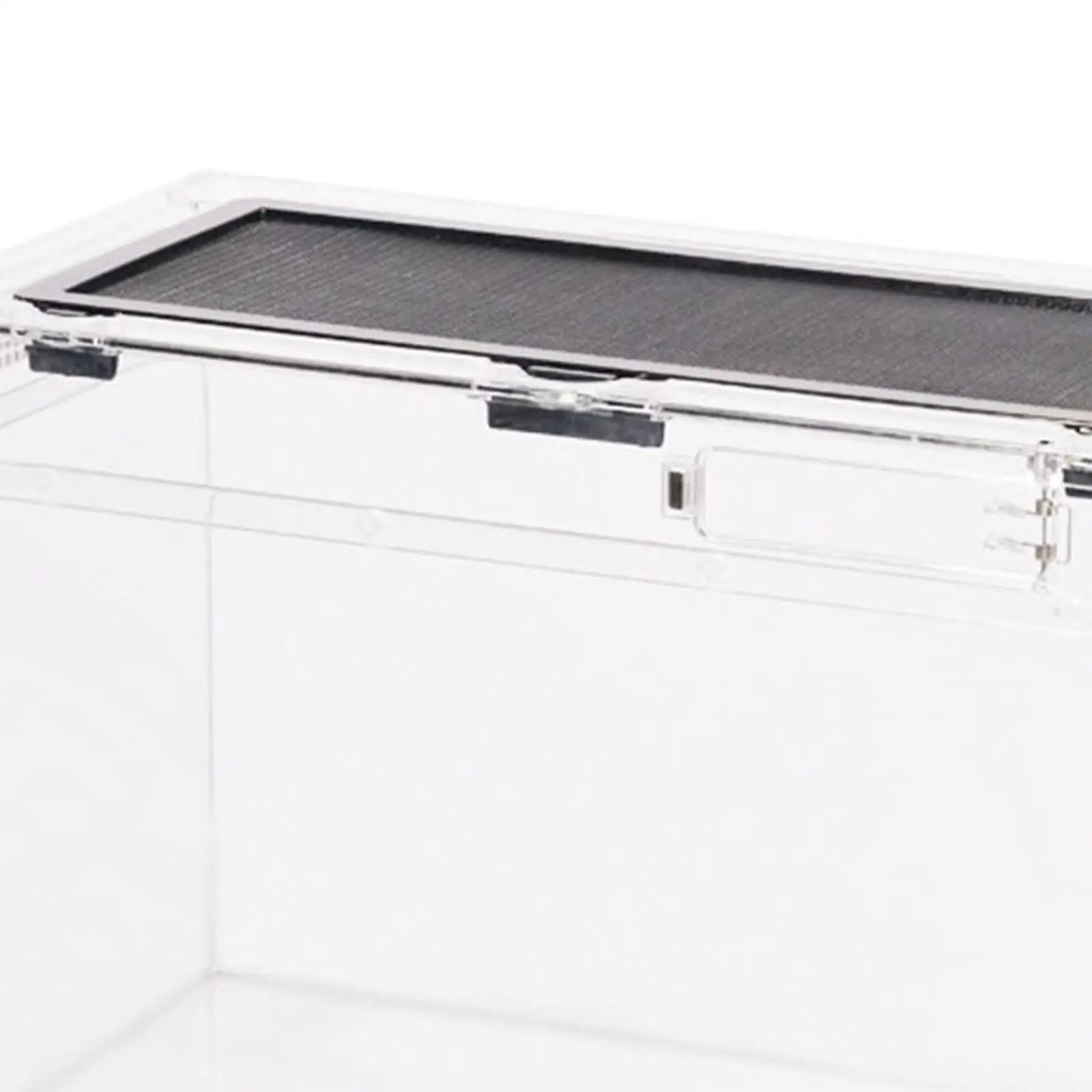 Reptile Terrarium Tank Habitat Stackable Clear Visibility Amphibian Feeding Box