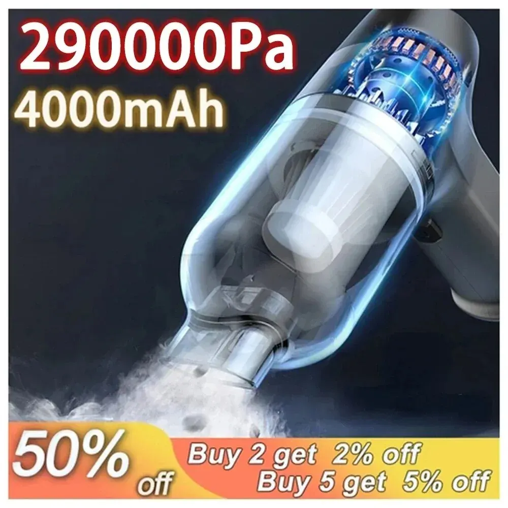 Car Vacuum Cleaner 4 In1Wireless Vacuum Cleaner Duster Handheld Vacuum Pump For Home Portable Cordless StrongSuction Car Cleaner